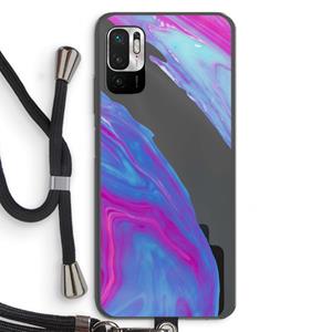 CaseCompany Zweverige regenboog: Xiaomi Redmi Note 10 5G Transparant Hoesje met koord