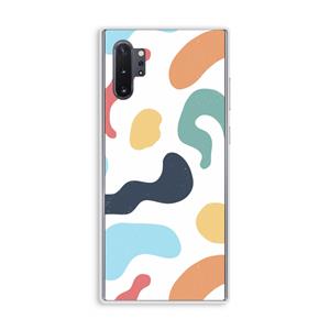 CaseCompany Memphis Shapes Blue: Samsung Galaxy Note 10 Plus Transparant Hoesje