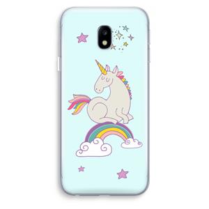 CaseCompany Regenboog eenhoorn: Samsung Galaxy J3 (2017) Transparant Hoesje