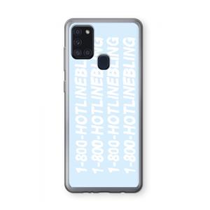 CaseCompany Hotline bling blue: Samsung Galaxy A21s Transparant Hoesje