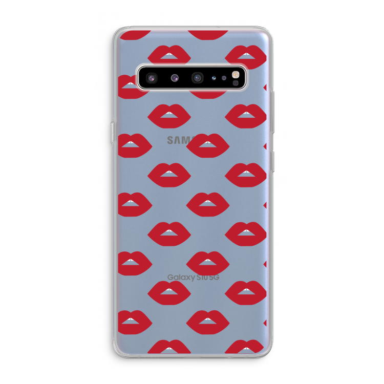 CaseCompany Lips: Samsung Galaxy S10 5G Transparant Hoesje
