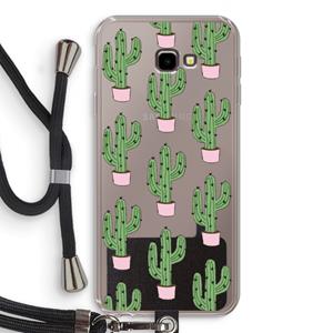 CaseCompany Cactus Lover: Samsung Galaxy J4 Plus Transparant Hoesje met koord