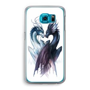 CaseCompany Yin Yang Dragons: Samsung Galaxy S6 Transparant Hoesje