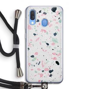 CaseCompany Terrazzo N°3: Samsung Galaxy A40 Transparant Hoesje met koord