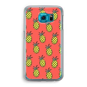 CaseCompany Ananas: Samsung Galaxy S6 Transparant Hoesje