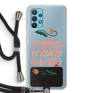 CaseCompany Optimistic flower girl: Samsung Galaxy A32 4G Transparant Hoesje met koord