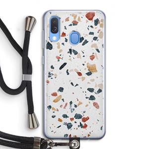CaseCompany Terrazzo N°4: Samsung Galaxy A40 Transparant Hoesje met koord