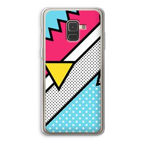 CaseCompany Pop Art #3: Samsung Galaxy A8 (2018) Transparant Hoesje