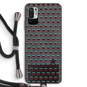 CaseCompany Hartjes: Xiaomi Redmi Note 10 5G Transparant Hoesje met koord