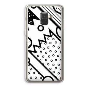 CaseCompany Pop Art #4: Samsung Galaxy A8 (2018) Transparant Hoesje