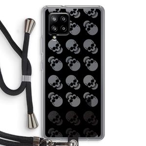 CaseCompany Musketon Skulls: Samsung Galaxy A42 5G Transparant Hoesje met koord