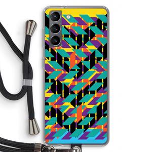 CaseCompany Skew Bee 1: Samsung Galaxy S21 Transparant Hoesje met koord