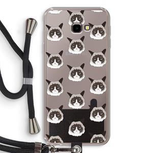 CaseCompany It's a Purrr Case: Samsung Galaxy J4 Plus Transparant Hoesje met koord