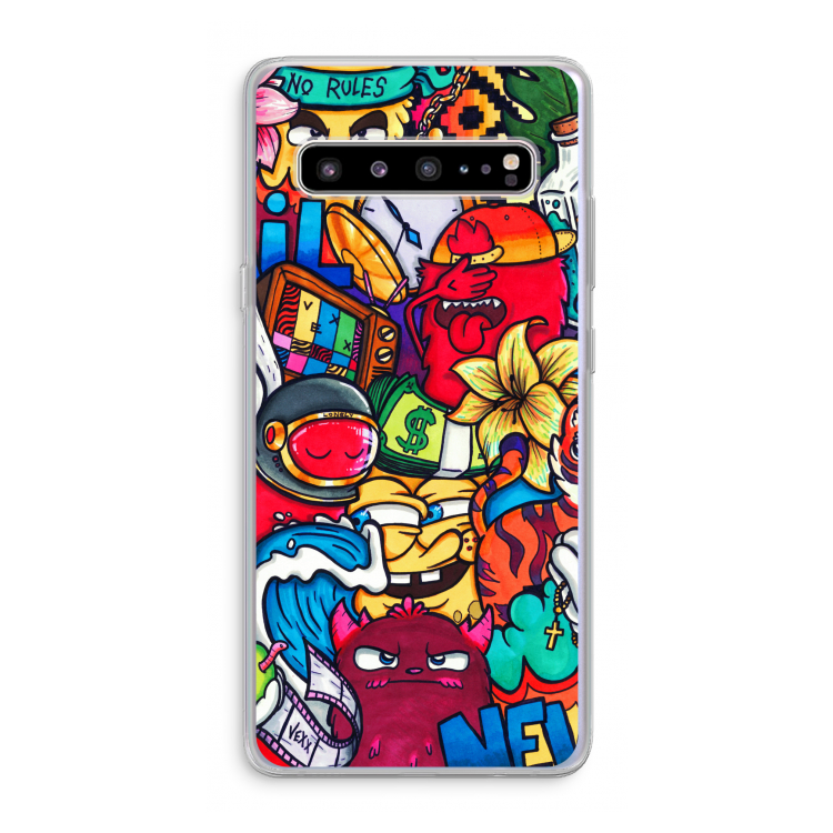 CaseCompany No Rules: Samsung Galaxy S10 5G Transparant Hoesje