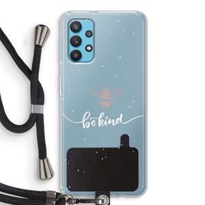 CaseCompany Be(e) kind: Samsung Galaxy A32 4G Transparant Hoesje met koord