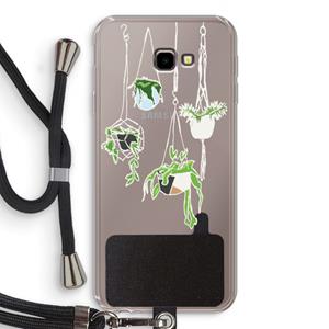 CaseCompany Hang In There: Samsung Galaxy J4 Plus Transparant Hoesje met koord