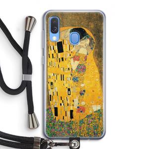 CaseCompany Der Kuss: Samsung Galaxy A40 Transparant Hoesje met koord