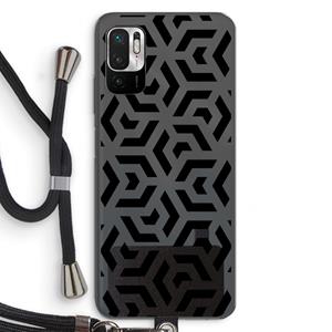 CaseCompany Crazy pattern: Xiaomi Redmi Note 10 5G Transparant Hoesje met koord