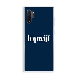 CaseCompany Topwijf Navy: Samsung Galaxy Note 10 Plus Transparant Hoesje