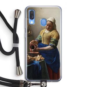 CaseCompany The Milkmaid: Samsung Galaxy A40 Transparant Hoesje met koord