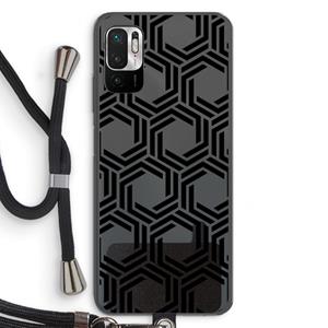 CaseCompany Geometrisch patroon: Xiaomi Redmi Note 10 5G Transparant Hoesje met koord