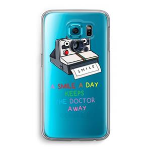 CaseCompany Smile: Samsung Galaxy S6 Transparant Hoesje