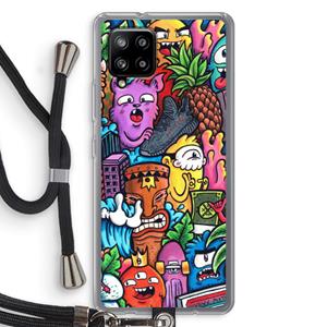 CaseCompany Vexx Mixtape: Samsung Galaxy A42 5G Transparant Hoesje met koord