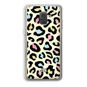 CaseCompany Leopard pattern: Samsung Galaxy A8 (2018) Transparant Hoesje
