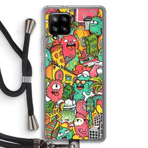 CaseCompany Vexx City: Samsung Galaxy A42 5G Transparant Hoesje met koord