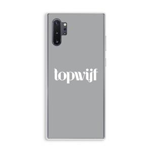 CaseCompany Topwijf Grijs Wit: Samsung Galaxy Note 10 Plus Transparant Hoesje