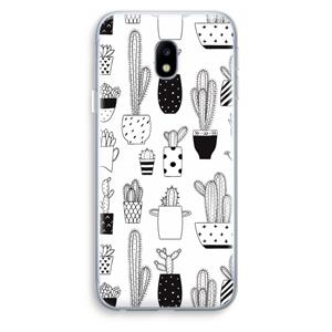 CaseCompany Cactusmotief: Samsung Galaxy J3 (2017) Transparant Hoesje