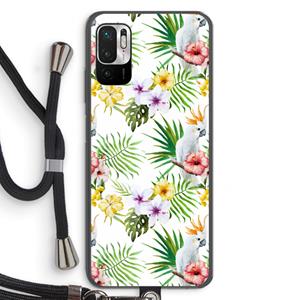 CaseCompany Gele kuif: Xiaomi Redmi Note 10 5G Transparant Hoesje met koord