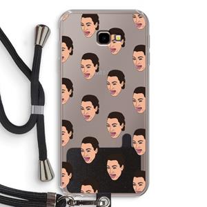 CaseCompany Ugly Cry Call: Samsung Galaxy J4 Plus Transparant Hoesje met koord