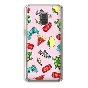 CaseCompany Things Jamie Loves: Samsung Galaxy A8 (2018) Transparant Hoesje