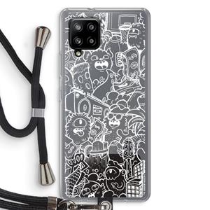 CaseCompany Vexx City #2: Samsung Galaxy A42 5G Transparant Hoesje met koord