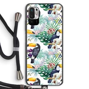 CaseCompany Tukans: Xiaomi Redmi Note 10 5G Transparant Hoesje met koord