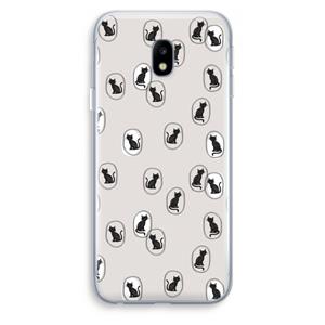 CaseCompany Miauw: Samsung Galaxy J3 (2017) Transparant Hoesje