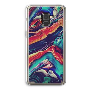 CaseCompany Chameleon Sun: Samsung Galaxy A8 (2018) Transparant Hoesje
