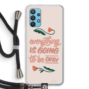 CaseCompany Optimistic flower girl: Samsung Galaxy A32 4G Transparant Hoesje met koord