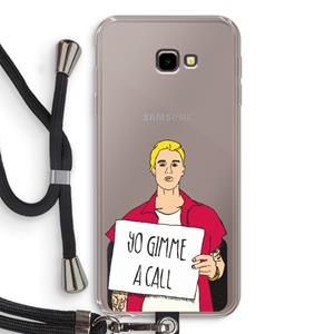 CaseCompany Gimme a call: Samsung Galaxy J4 Plus Transparant Hoesje met koord