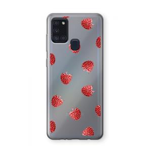 CaseCompany Framboosjes: Samsung Galaxy A21s Transparant Hoesje