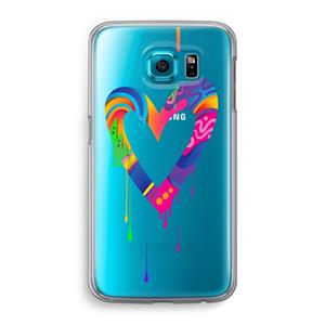 CaseCompany Melts My Heart: Samsung Galaxy S6 Transparant Hoesje