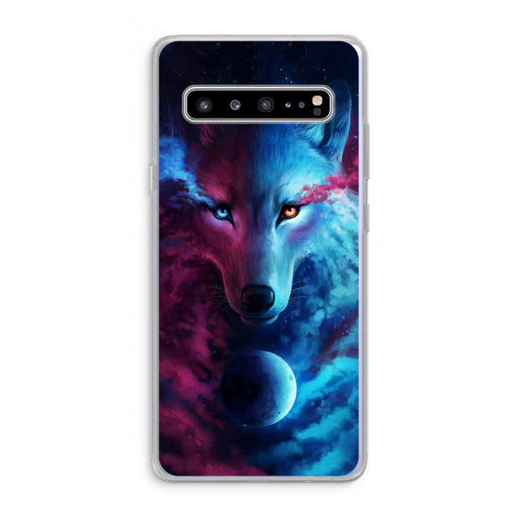 CaseCompany Where Light And Dark Meet: Samsung Galaxy S10 5G Transparant Hoesje