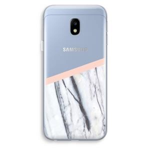 CaseCompany A touch of peach: Samsung Galaxy J3 (2017) Transparant Hoesje