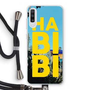 CaseCompany Habibi Majorelle : Samsung Galaxy A70 Transparant Hoesje met koord