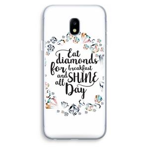 CaseCompany Diamonds: Samsung Galaxy J3 (2017) Transparant Hoesje