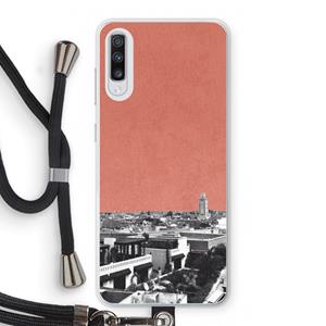 CaseCompany Marrakech Skyline : Samsung Galaxy A70 Transparant Hoesje met koord