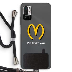 CaseCompany I'm lovin' you: Xiaomi Redmi Note 10 5G Transparant Hoesje met koord