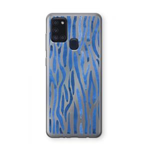 CaseCompany Blauwe nerven: Samsung Galaxy A21s Transparant Hoesje