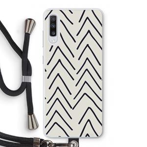 CaseCompany Marrakech Arrows: Samsung Galaxy A70 Transparant Hoesje met koord
